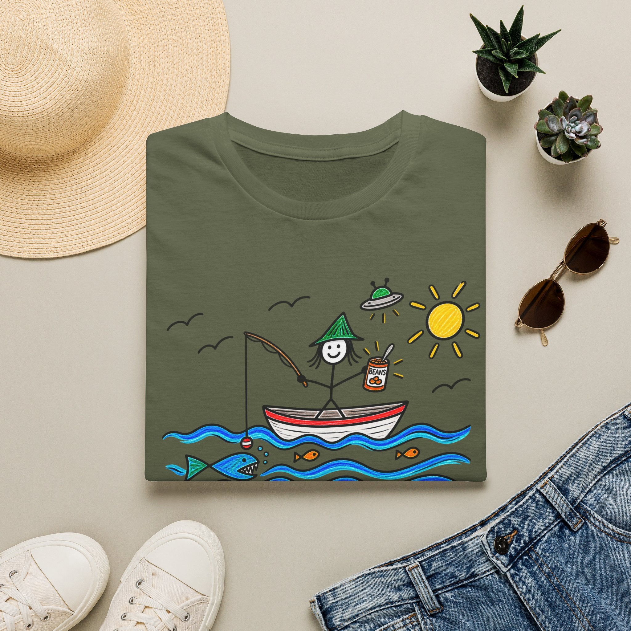 Gone Fishin’ — Eat Them Beans Tee