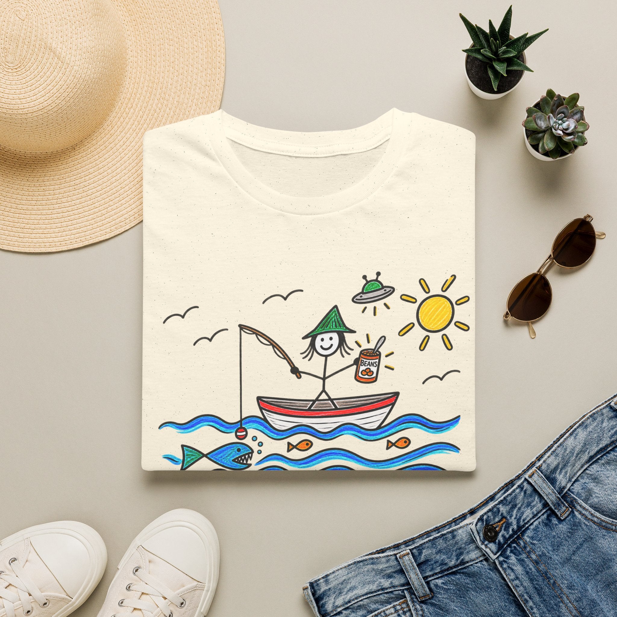 Gone Fishin’ — Eat Them Beans Tee